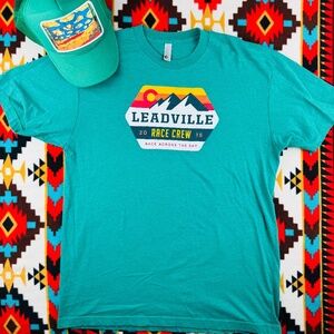 Leadville Race Crew 2015 “Race Across the Sky” T-Shirt – Teal – Large